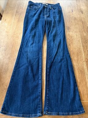 Levi’s 726 Flare Jeans Womens 29 Dark Wash High Rise Stretch Denim